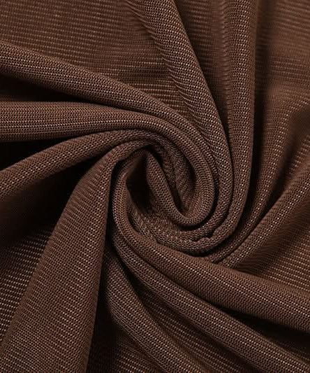 Effortless Fall Chic: Chocolate Ruched Sheer Mesh Maxi Skirt with Asymmetric Hem