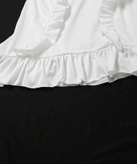 Dreamy Ruffled Halter Top - Chic Asymmetrical White Blouse for Women