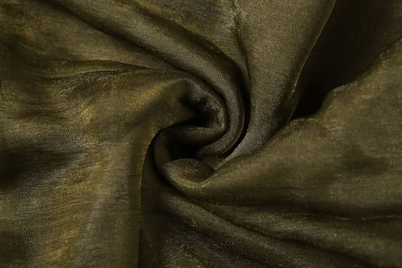 Effortless Chic Olive Sheer Halter Bubble Mini Dress - Fall Evening & Resort Ready