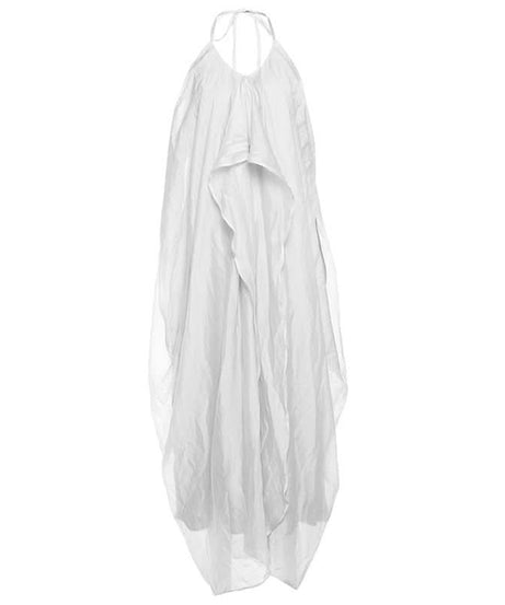 Ethereal White Halter Maxi Dress: Your Chic Escape for Fall & Winter Getaways