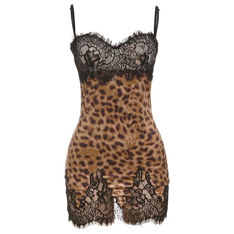 Sultry Leopard Print & Lace Babydoll Lingerie – Your Perfect Fall Night Indulgence
