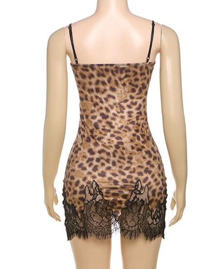Sultry Leopard Print & Lace Babydoll Lingerie – Your Perfect Fall Night Indulgence