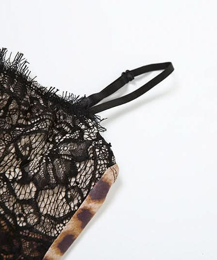 Sultry Leopard Print & Lace Babydoll Lingerie – Your Perfect Fall Night Indulgence