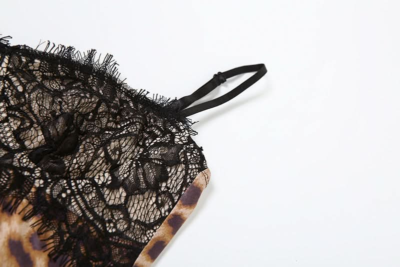 Sultry Leopard Print & Lace Babydoll Lingerie – Your Perfect Fall Night Indulgence