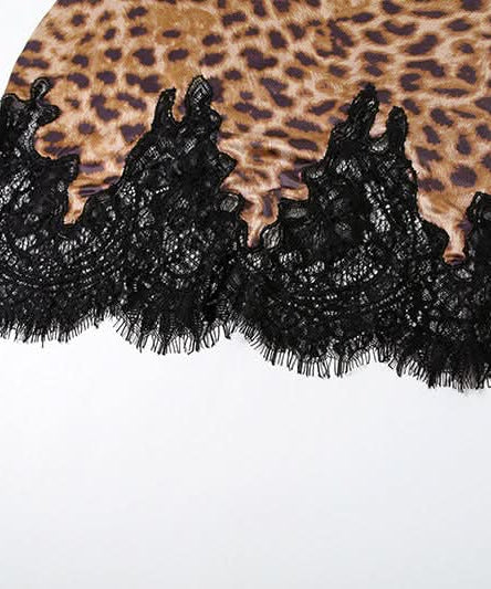 Sultry Leopard Print & Lace Babydoll Lingerie – Your Perfect Fall Night Indulgence