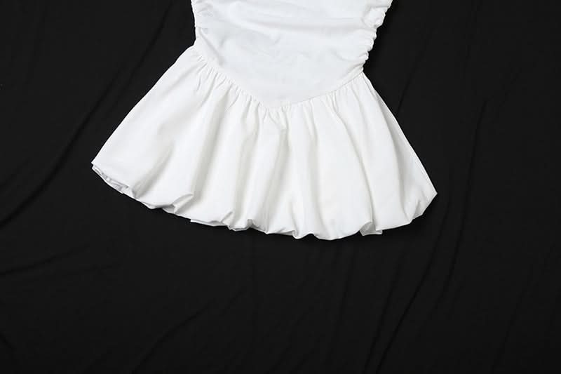 Chic White Ruched Peplum Strapless Top – Your Fall & Holiday Statement Piece