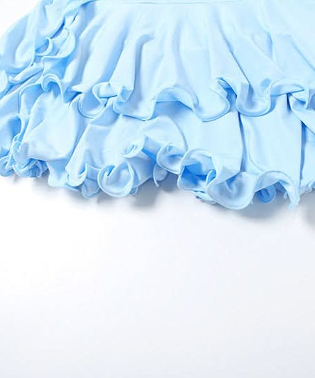 Flirty Sky Blue Ruffle Halter Mini Dress - Your Must-Have for Sunny Getaways & Resort Chic
