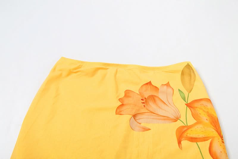 Sunshine Bloom Mermaid Maxi Skirt - Your Ultimate Fall Event & Resort Getaway Piece