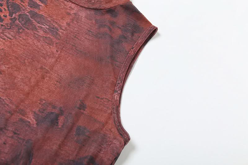 Fierce Instincts Sheer Mesh Mock Neck Maxi Set - Animal Print Party & Resort Ready