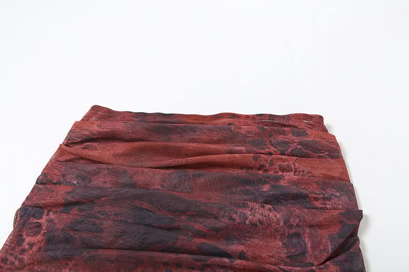 Fierce Instincts Sheer Mesh Mock Neck Maxi Set - Animal Print Party & Resort Ready