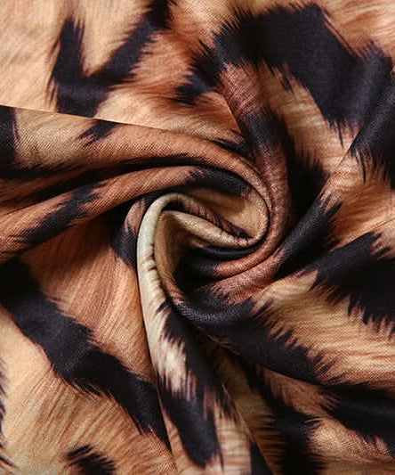 Savage Chic Tiger Print Sweetheart Tie-Front Bandeau Top - Fall & Holiday Statement Piece