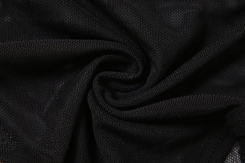 Sultry Black Mesh Halter Bodysuit - Your Essential for Fall Nights & Halloween Parties