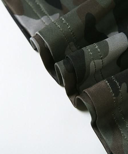 Fall Camo '91' One Shoulder Tie Tank Top - Chic Asymmetrical Street Style for Women