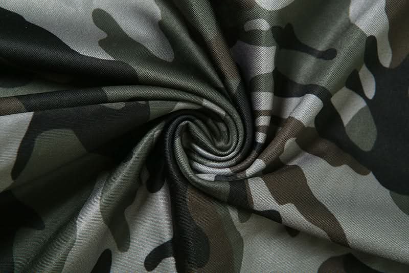 Fall Camo '91' One Shoulder Tie Tank Top - Chic Asymmetrical Street Style for Women