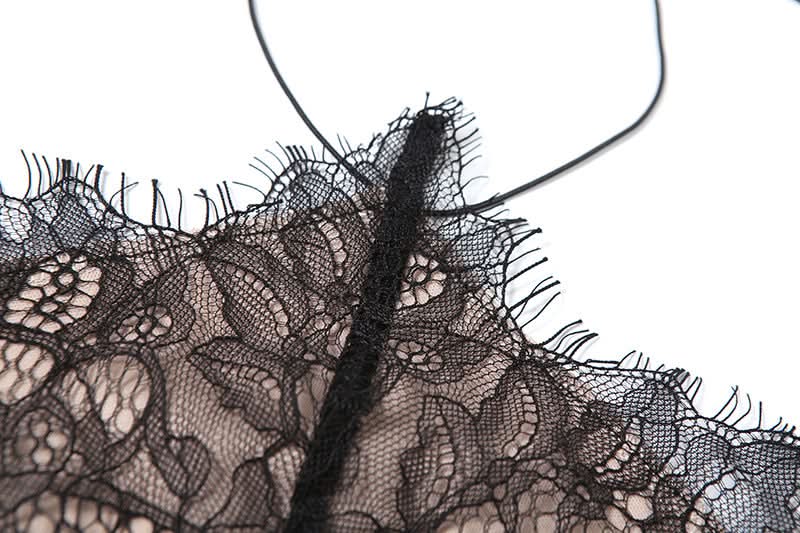 Alluring Black Lace Halter Corset Top – Fall Night Out & Halloween Party Essential