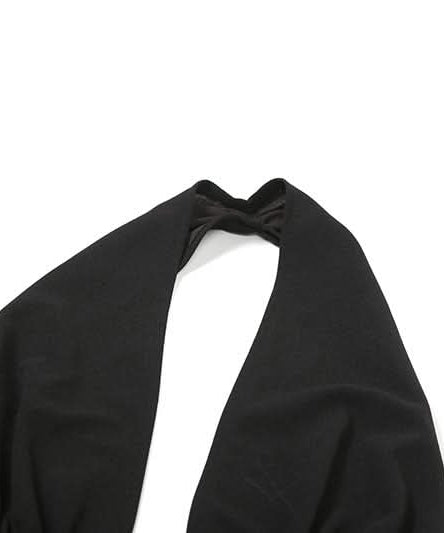 Effortless Glamour: Black Halter Deep V-Neck Cutout Maxi Dress - Your Fall & Holiday Event Essential