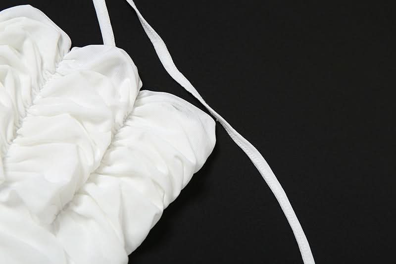 Elegant Black Ruched Halter Maxi Dress with Slit – Perfect for Fall Evenings & Holiday Parties