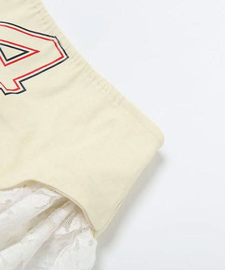 Bold '84' Retro Lace Mini Skirt - Asymmetrical Ruffle Style for Fall Nights