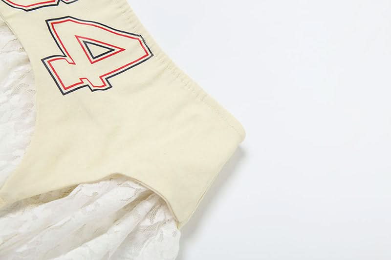 Bold '84' Retro Lace Mini Skirt - Asymmetrical Ruffle Style for Fall Nights