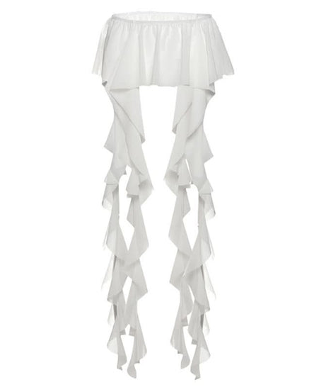 Fiery Red Ruffle Fringe Waist Wrap - Festival, Rave & Halloween Statement