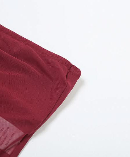 Edgy Black Mesh Tie-Front Tube Top - Your Fall & Halloween Party Statement Piece