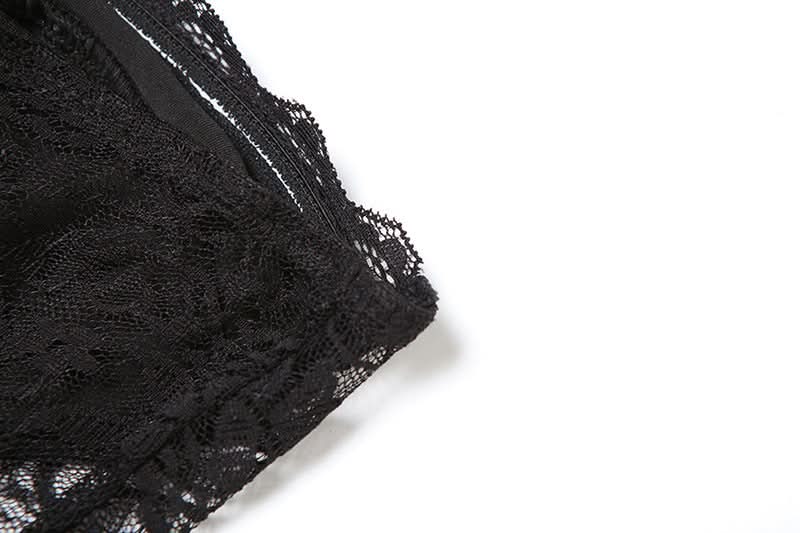 Sultry Black Lace Button Front Bustier Corset Top - Fall Night Out Essential