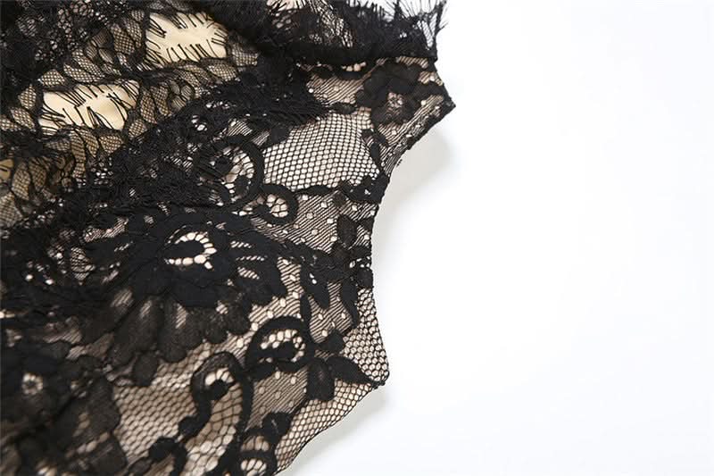 Alluring Black Lace Illusion Midi Dress | Fall & Holiday Soirée Elegance