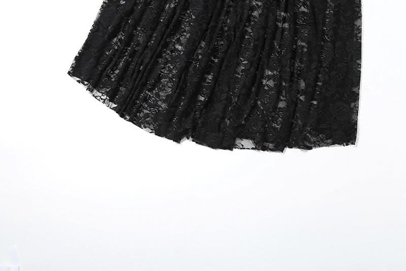 Enchanting Black Lace Corset Maxi Dress - Sheer Skirt for Fall Evenings & Holiday Parties