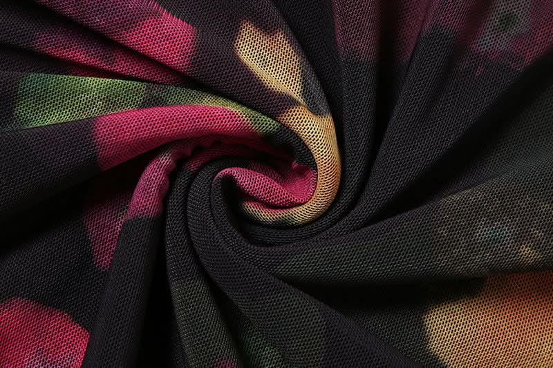 Elegant Autumn Bloom Cross-Back V-Neck Maxi Dress – Fall Floral Chic