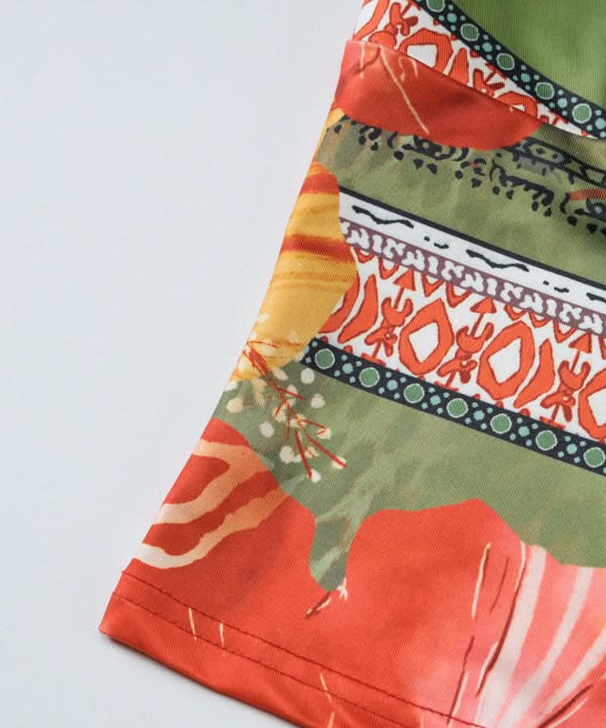 Tropical Escape Floral Leopard Halter Maxi Skirt Set - Your Fall Getaway Essential