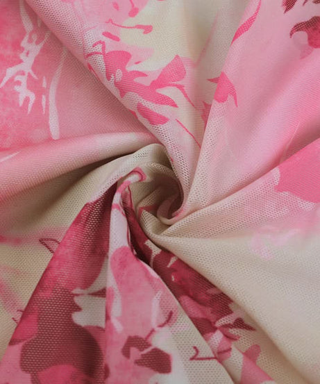 Coastal Charm Pink Floral Mini Dress | Halter Ruched Cut-Out & Starfish Detail - Your Ultimate Vacation Getaway Style