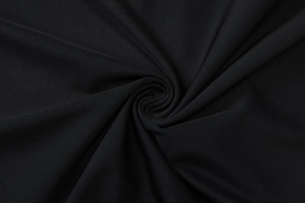 Sultry Black Strapless Bodycon Mini Dress | Draped Cowl Neck & Edgy Grommet Cut-Out for Fall Parties