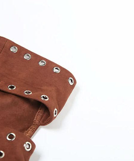 Rogue Studded Wrap Bandeau Top - Edgy Y2K Cut-Out for Fall Nights