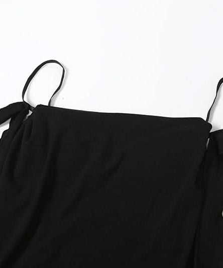 Sultry Black Mesh Overlay Maxi Dress - Cowl Neck Bodycon, Off-Shoulder | Fall & Holiday Party Glam