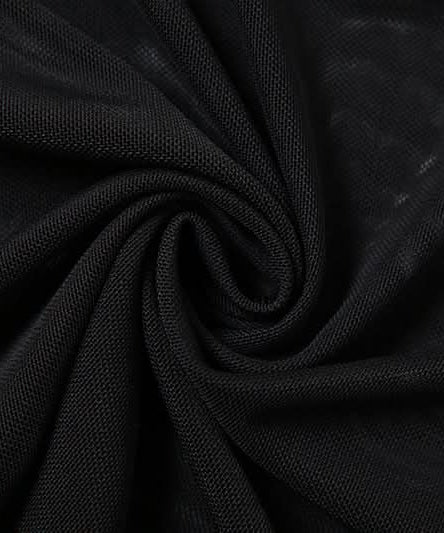 Sultry Black Mesh Overlay Maxi Dress - Cowl Neck Bodycon, Off-Shoulder | Fall & Holiday Party Glam