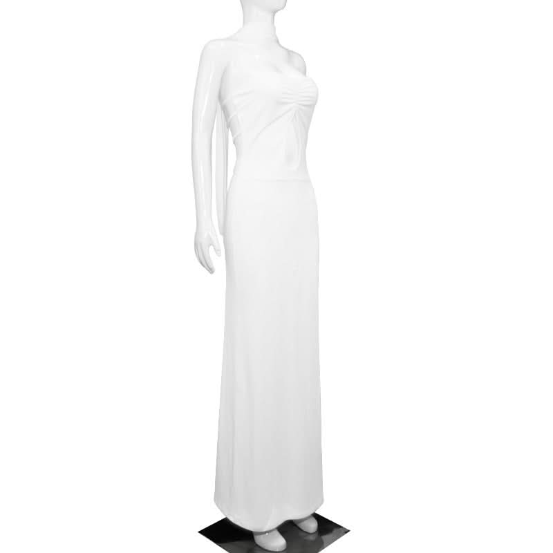 Chic White Halter Cutout Maxi Dress - Your Fall Party & Resort Getaway Statement Piece