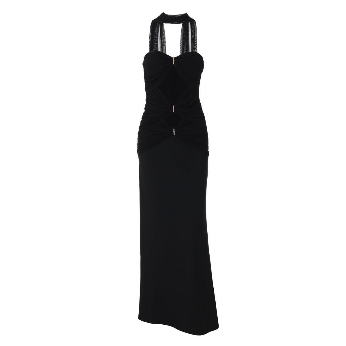 Elegant Black Halter Cutout Maxi Gown – Your Fall & Holiday Event Essential