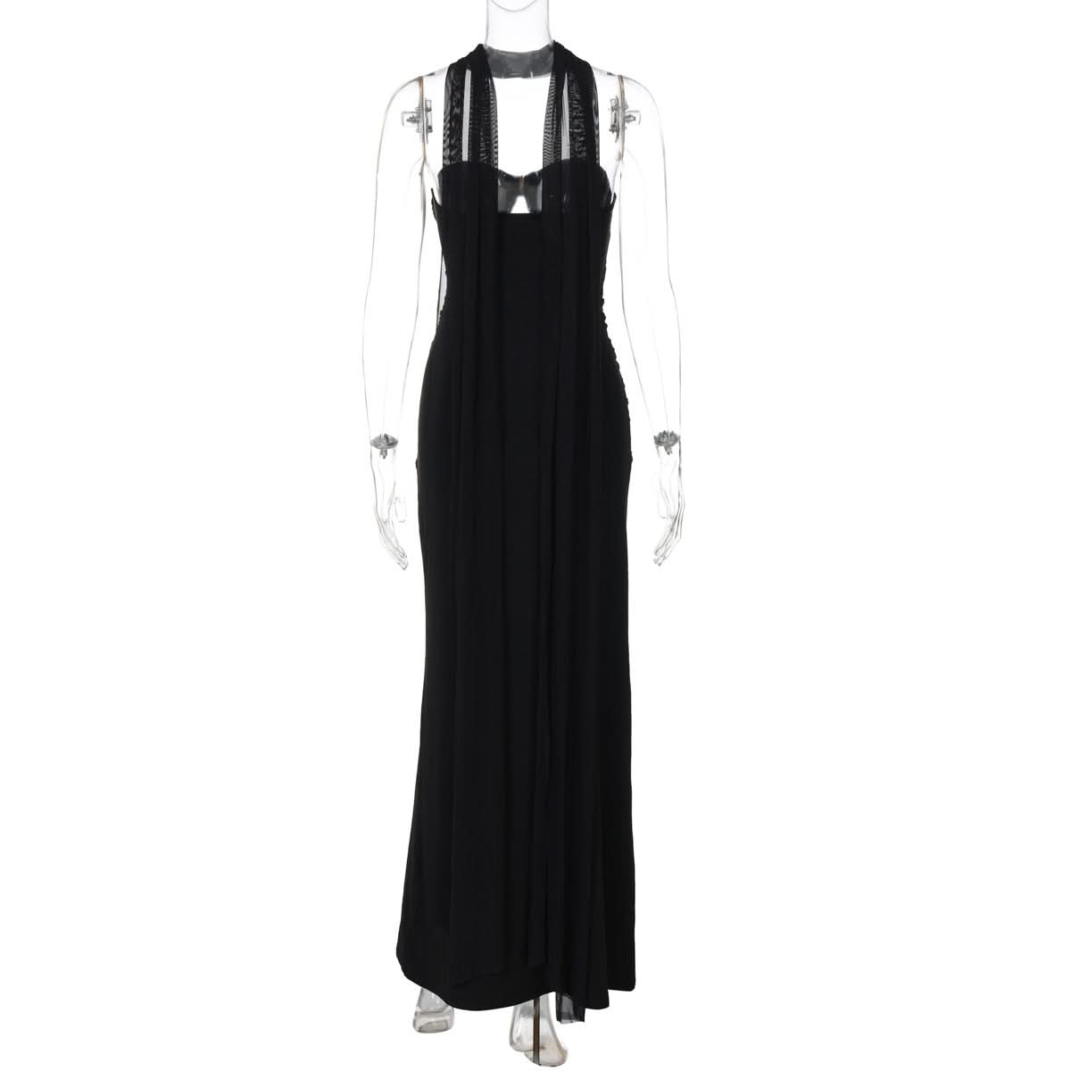 Elegant Black Halter Cutout Maxi Gown – Your Fall & Holiday Event Essential
