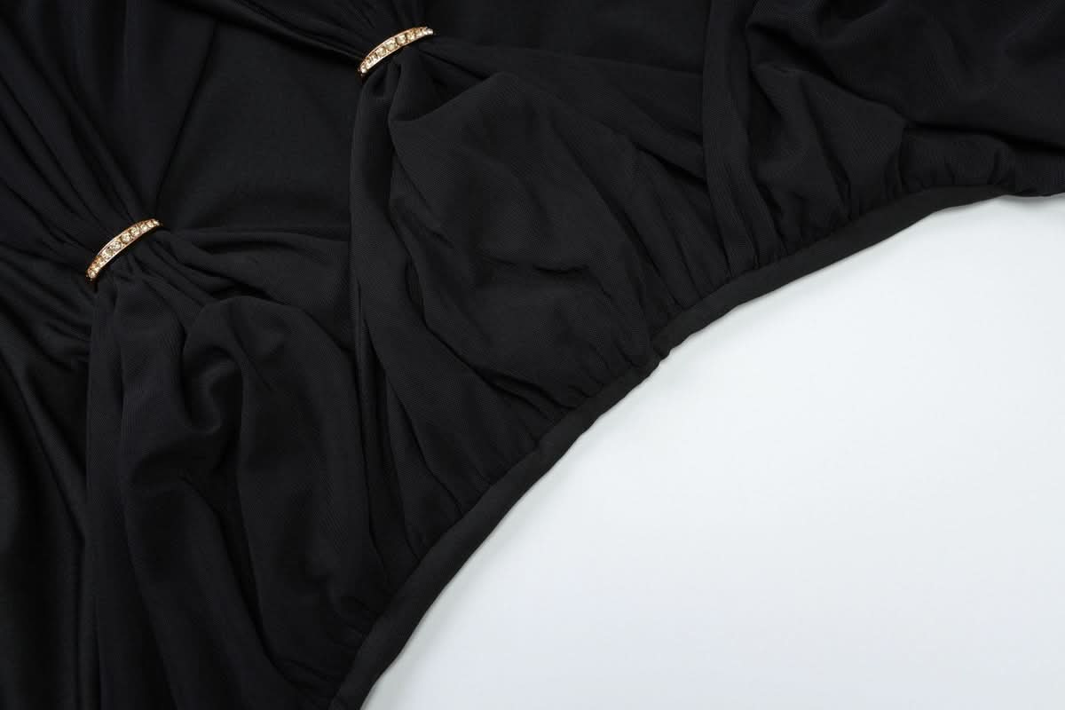 Elegant Black Halter Cutout Maxi Gown – Your Fall & Holiday Event Essential