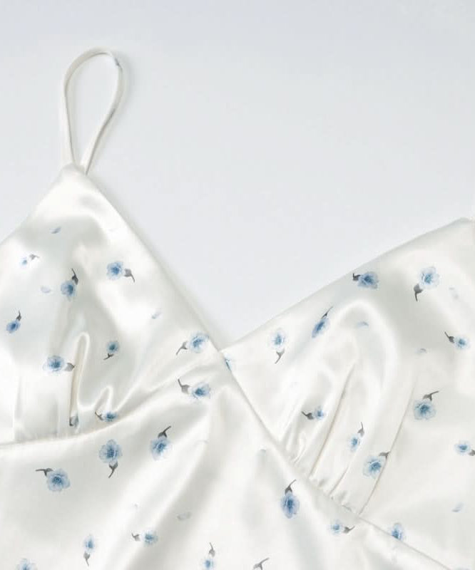 Effortless Blue Floral Slip Maxi Dress – Autumn Getaway & Holiday Ready