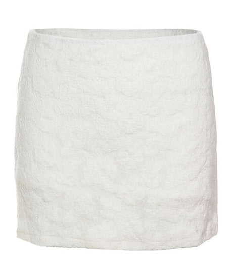 Chic White Floral Textured Lace Mini Skirt – Your Fall & Holiday Go-To