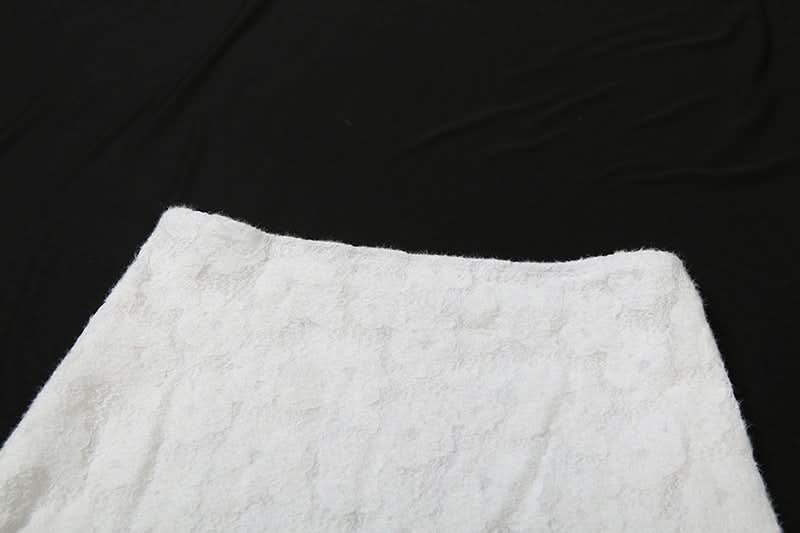 Chic White Floral Textured Lace Mini Skirt – Your Fall & Holiday Go-To