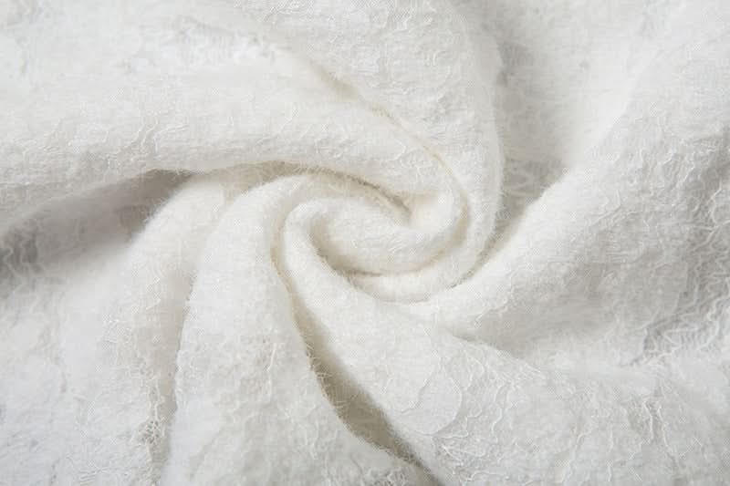 Chic White Floral Textured Lace Mini Skirt – Your Fall & Holiday Go-To