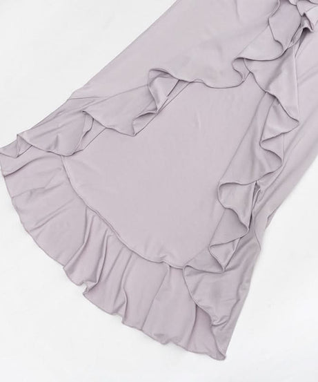 Elegant Dusty Lavender Ruched Cutout Maxi Dress - Fall & Holiday Party Ready