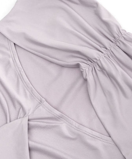 Elegant Dusty Lavender Ruched Cutout Maxi Dress - Fall & Holiday Party Ready