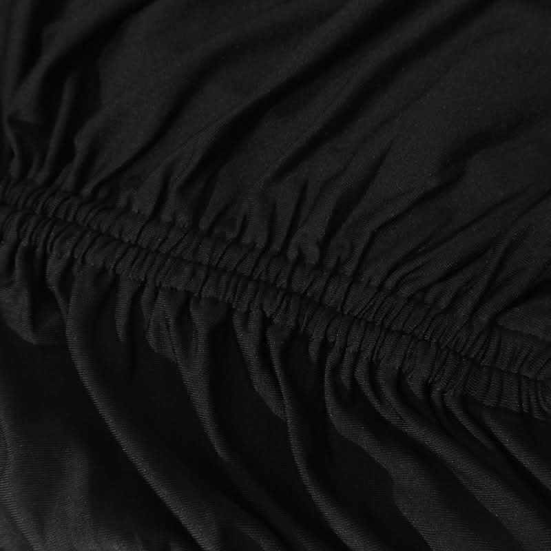 Fall Flirt: Black Lace & Ruched Drawstring Cami Mini Dress - Your Halloween Party Go-To