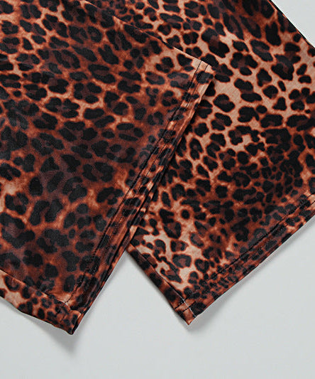 Fierce Glam: Leopard Print Cutout Wide-Leg Jumpsuit - Fall & Holiday Party Ready