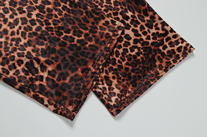 Fierce Glam: Leopard Print Cutout Wide-Leg Jumpsuit - Fall & Holiday Party Ready
