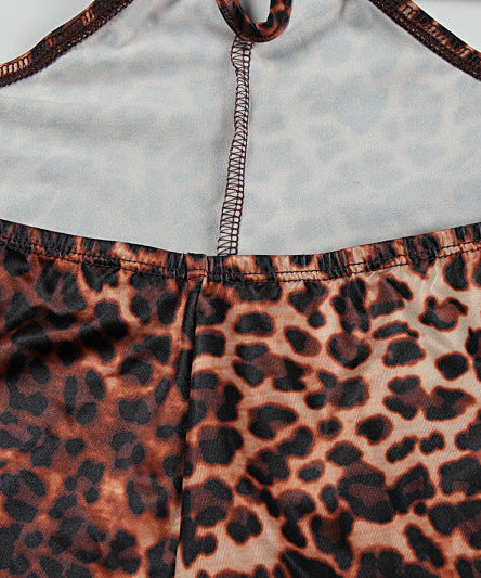 Fierce Glam: Leopard Print Cutout Wide-Leg Jumpsuit - Fall & Holiday Party Ready