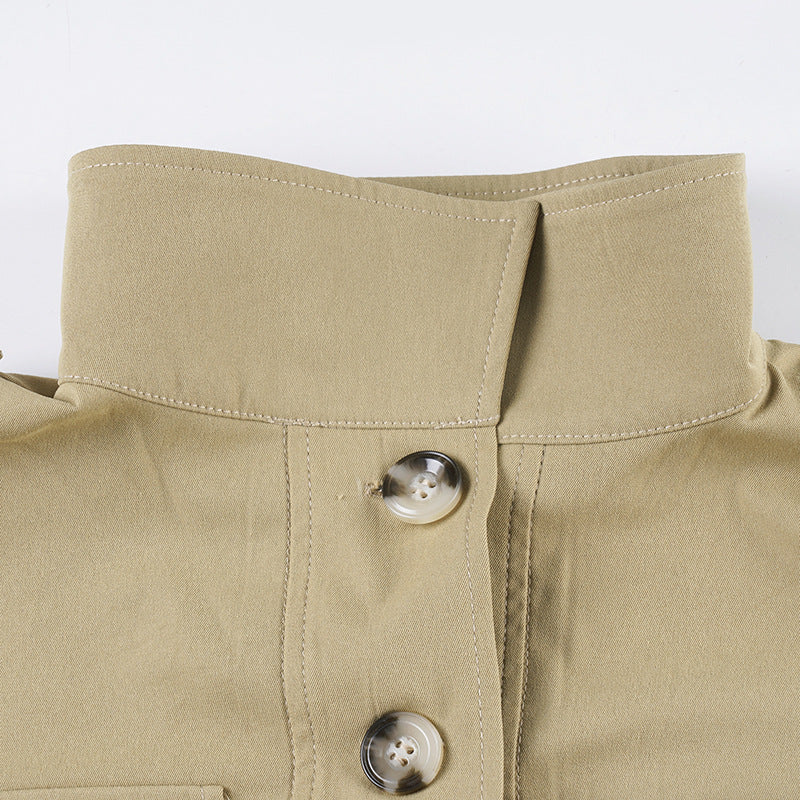 Elevated Fall Utility Peplum Jacket for Women - Chic Belted Design